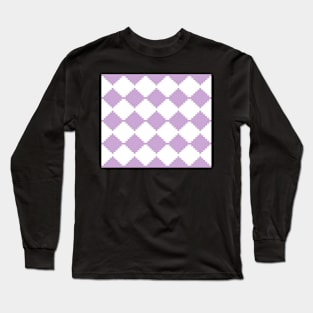 Abstract geometric pattern - purple and white. Long Sleeve T-Shirt